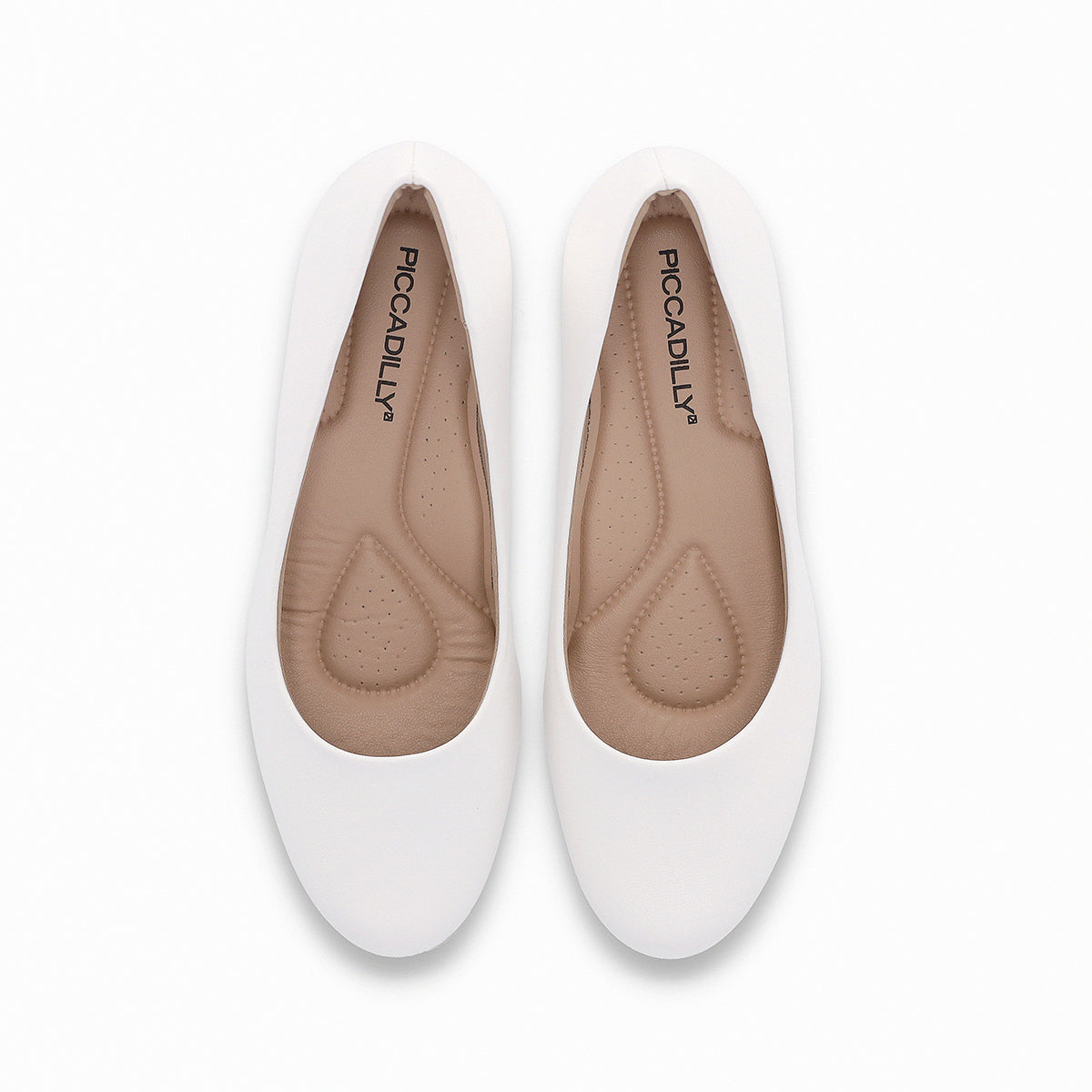 Piccadilly padded high heels in white