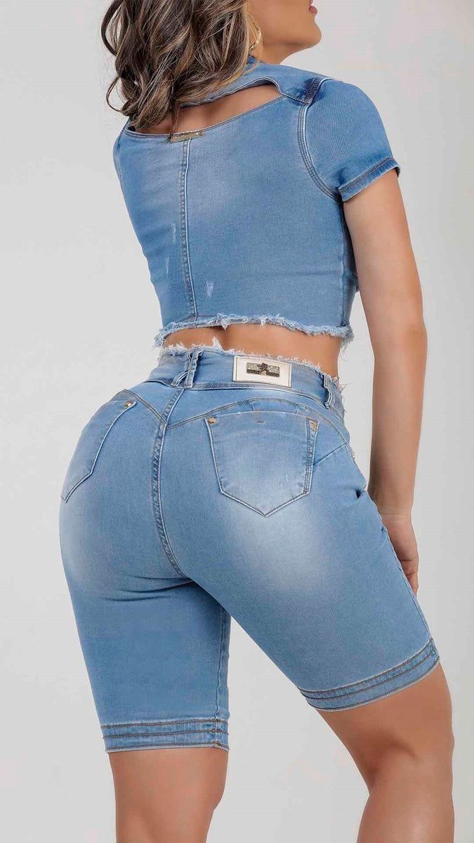 Rhero Pantalones cortos vaqueros para mujer 56313A