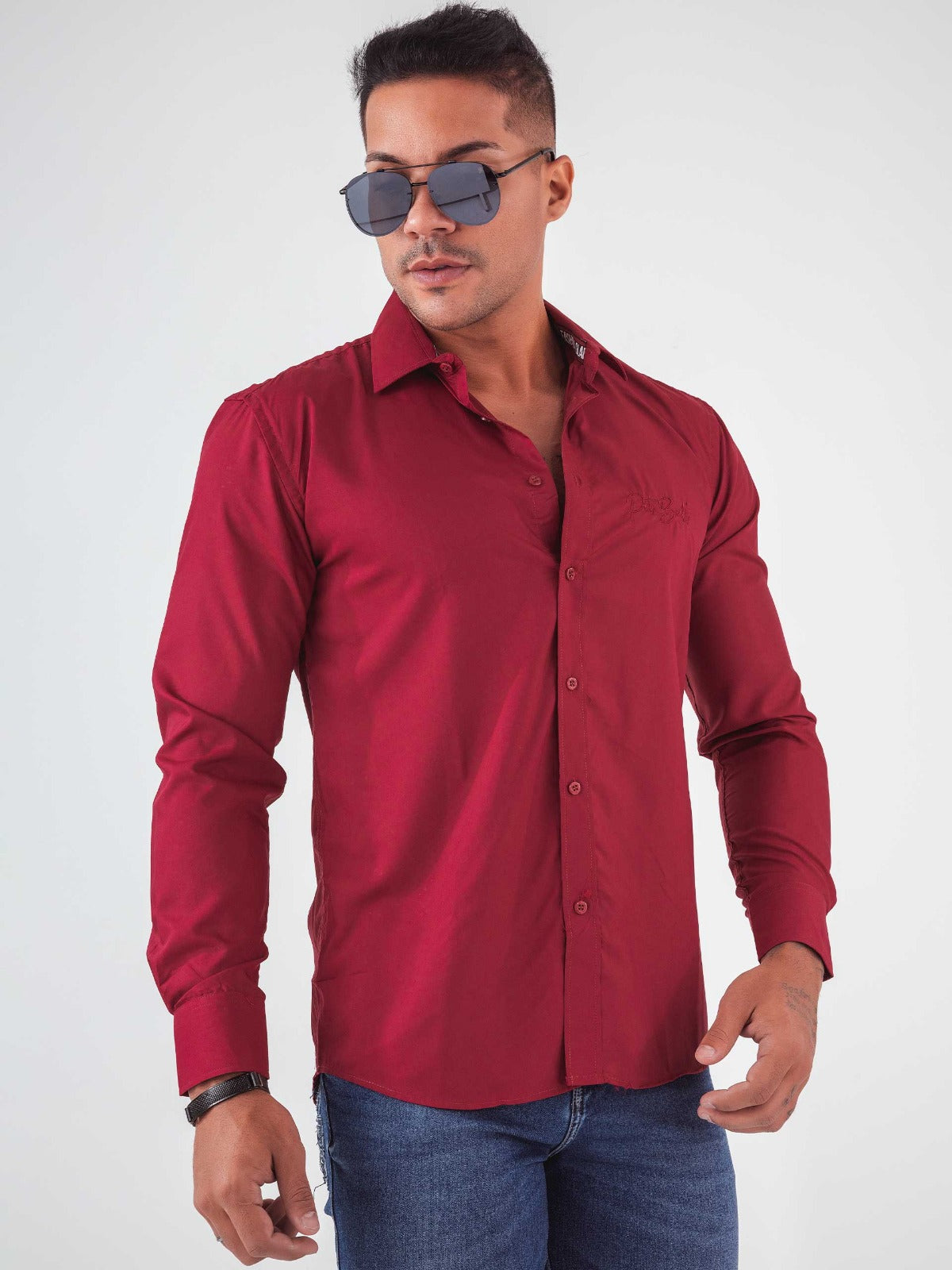 Pitbull Men's Casual Long Sleeve Shirts 80964
