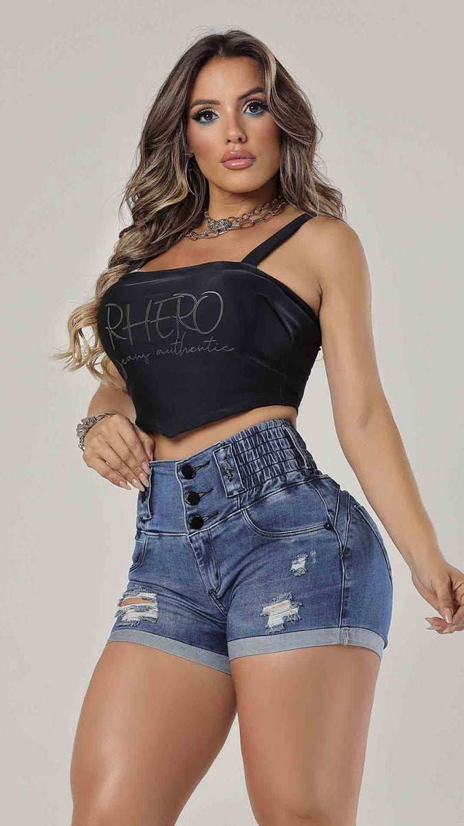 Rhero Pantalones cortos vaqueros para mujer 56827