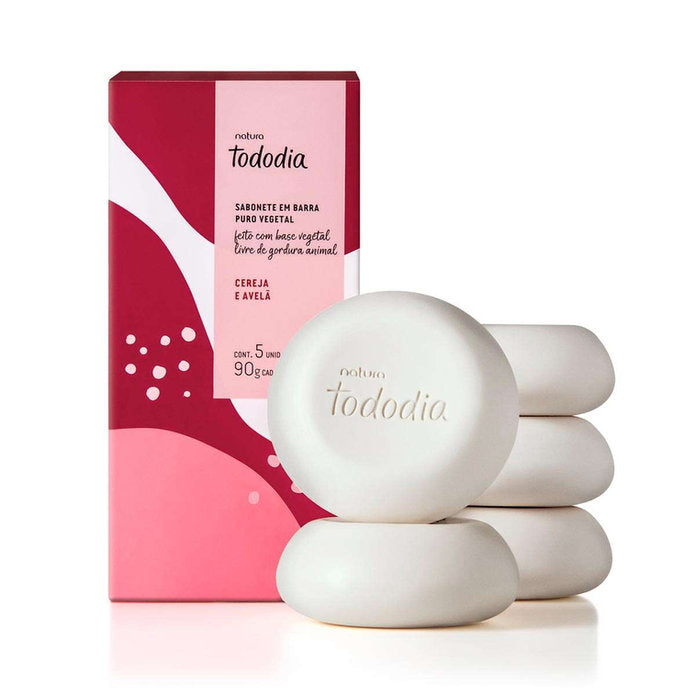 Natura Todo Dia Women's Cherry & Hazelnut Bar Soap Box