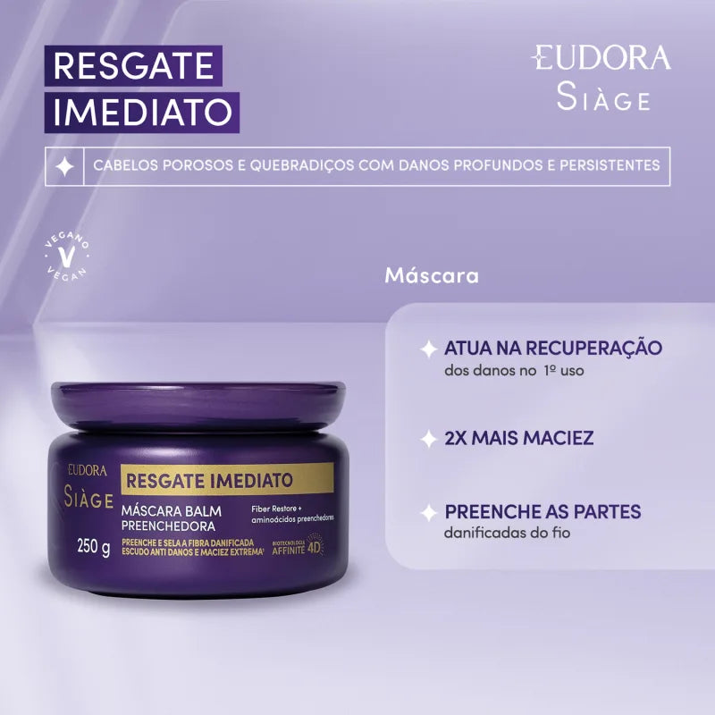 O Boticario Eudora Siage Immediate Rescue Women's Hair Mask