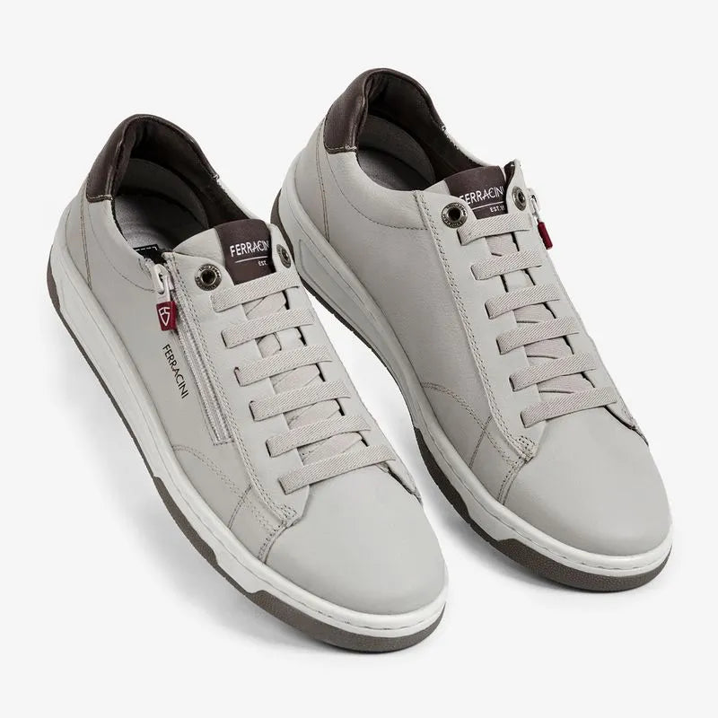 Zapatillas de piel sin cordones para hombre Ferracini Vox 8052