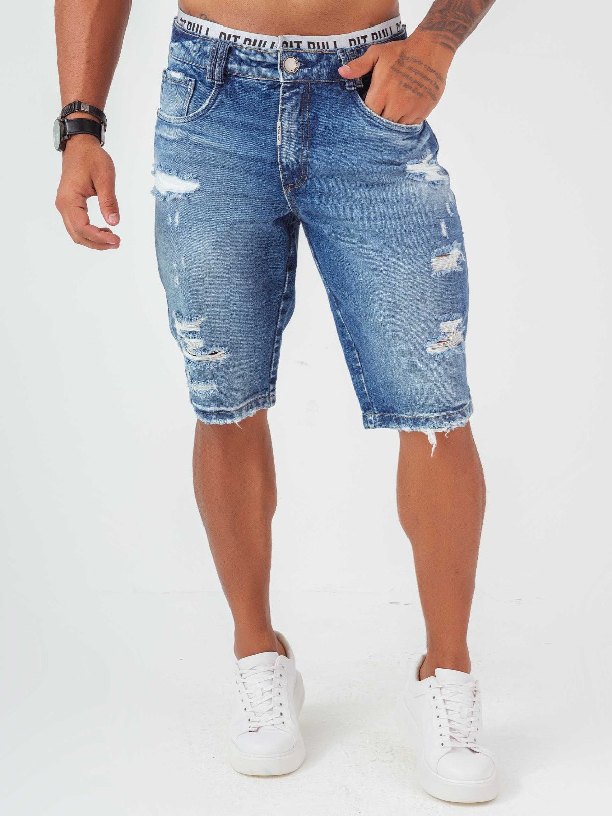Calça Jeans Pit Bull Masculina Curta 62629