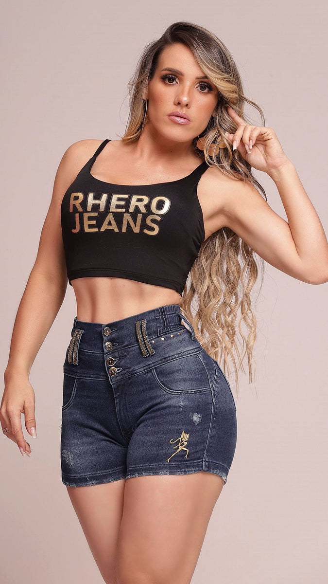 Rhero Pantalones cortos vaqueros para mujer 56436