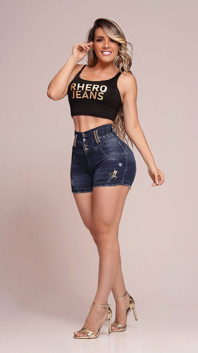Rhero Pantalones cortos vaqueros para mujer 56436