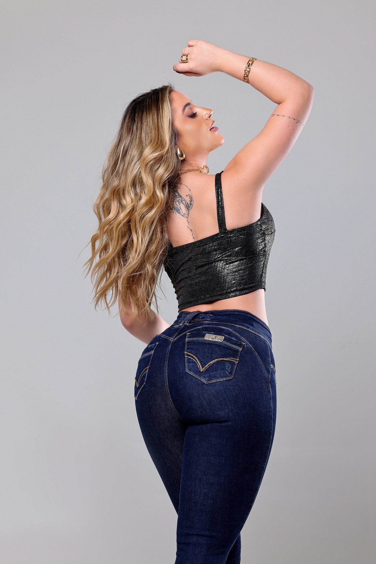 Rhero Women's High Waist Butt Lift Jeans Paants 57244