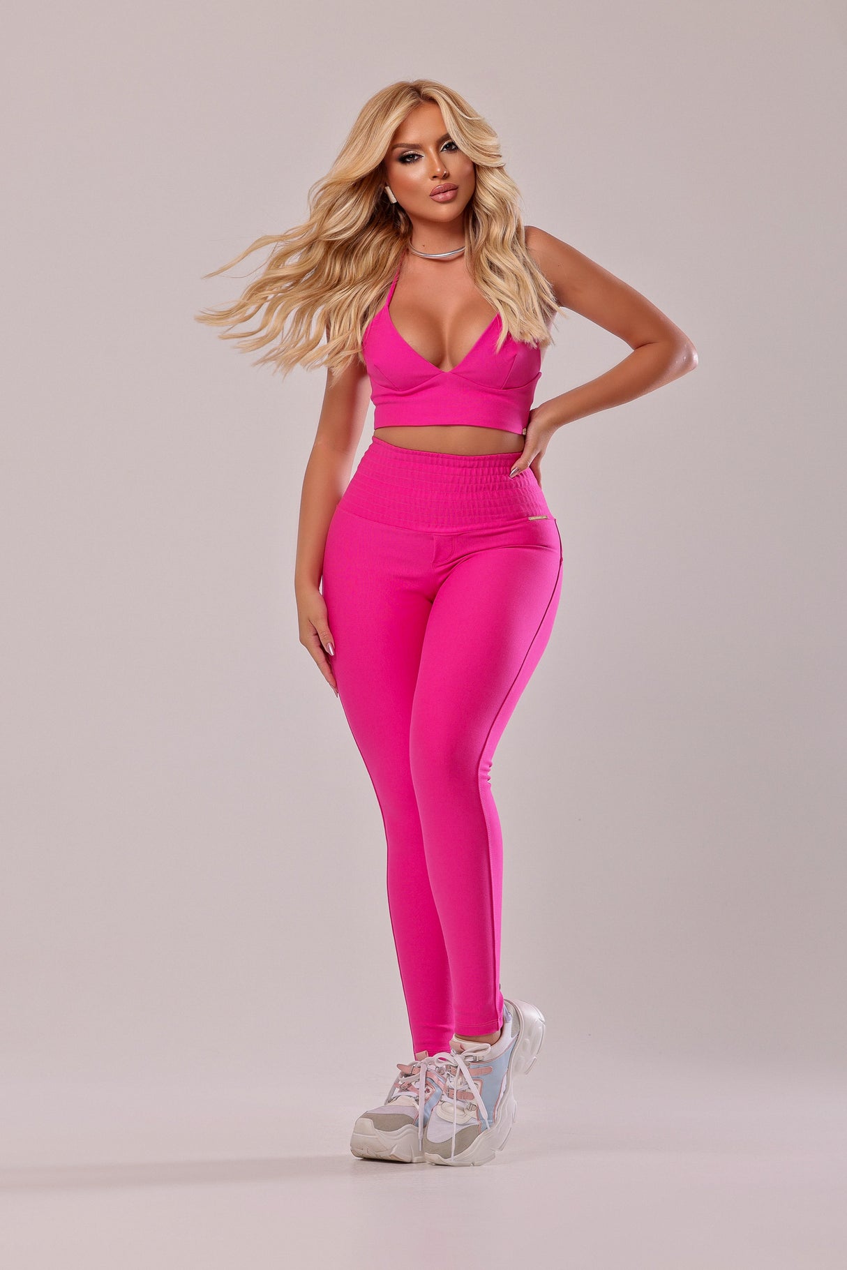 Calças de treino de compressão de cintura alta femininas Rhero 59001