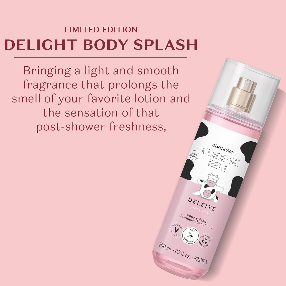 O Boticario Cuide Se Bem Body Splash para mujer