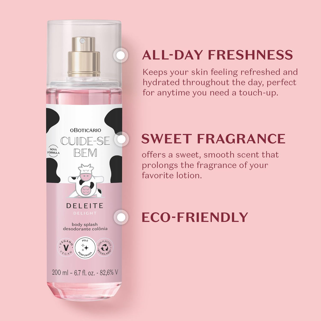 O Boticario Cuide Se Bem Body Splash para mujer