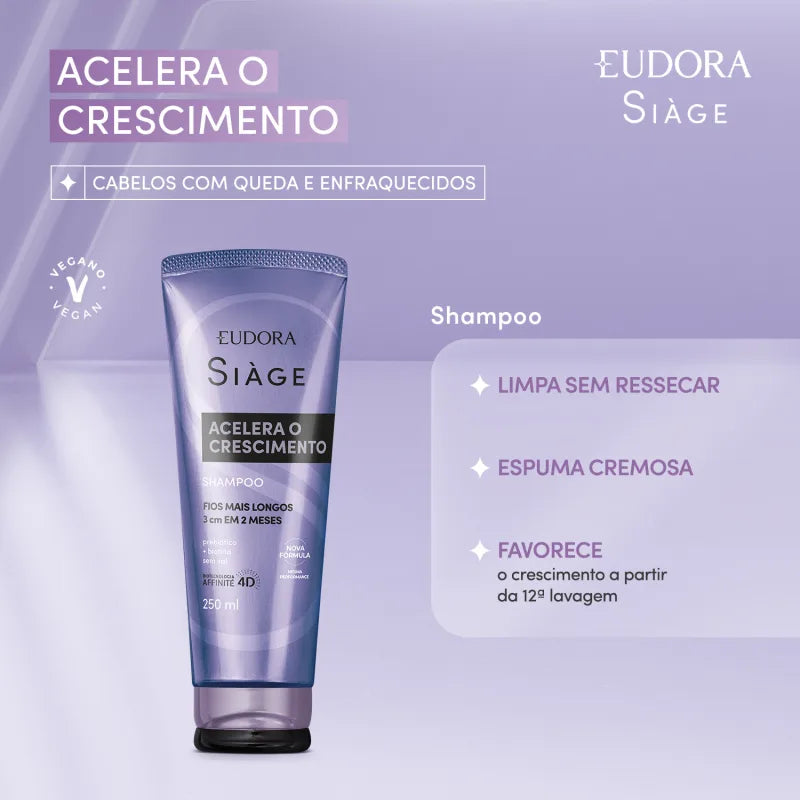 O Boticario Eudora Women's Siage Acelerate Growth Shampoo