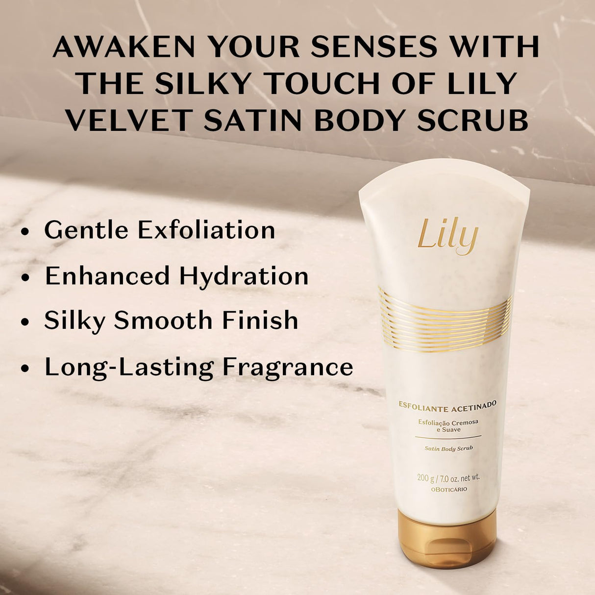 O Boticario Lily Women's Satin Body Scrub