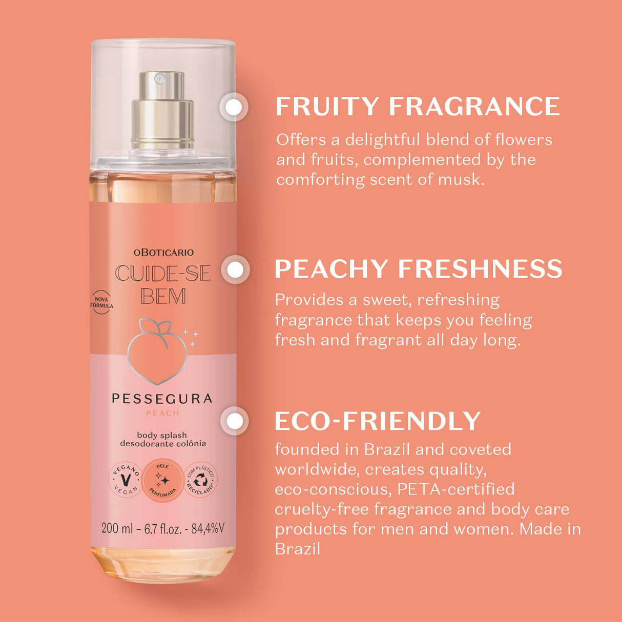 O Boticario Cuide Se Bem Body Splash para mujer