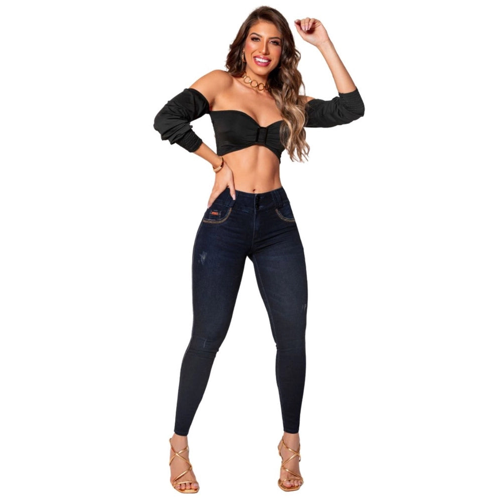 Pit Bull Jeans Pantalones vaqueros de talle alto para mujer con levantamiento de glúteos 62926