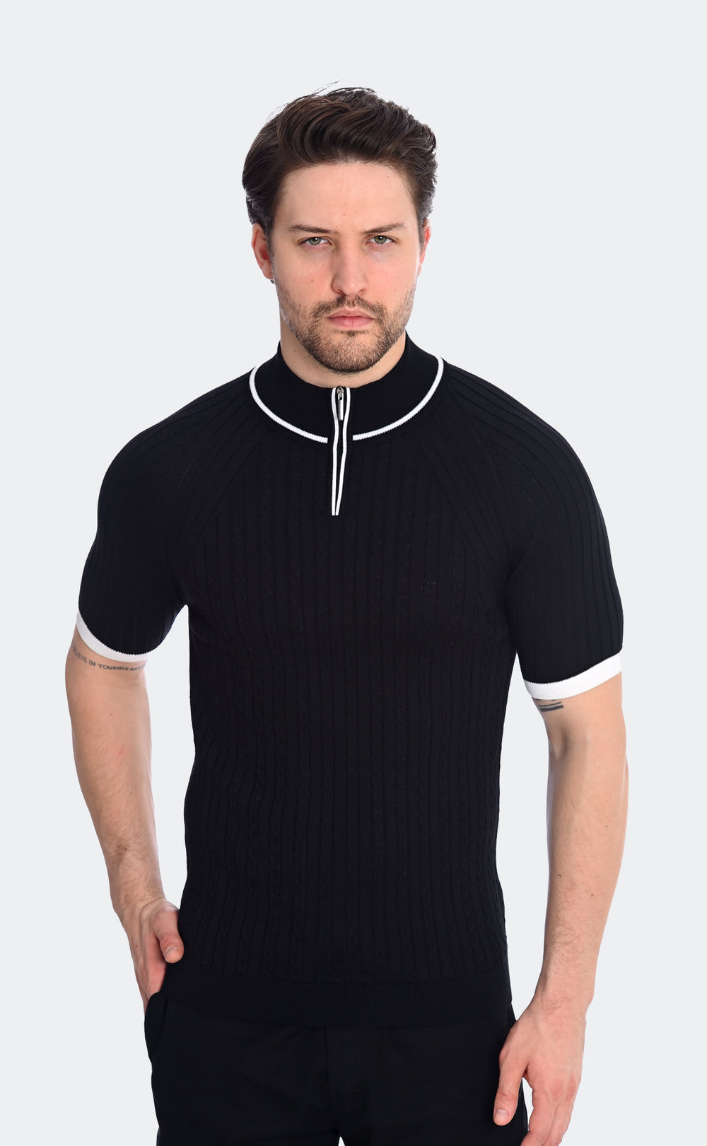 LMZ Men's T-Shirt With Zipper 8025