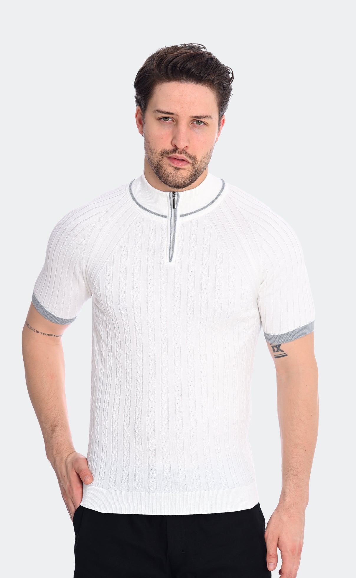 LMZ Men's T-Shirt With Zipper 8025