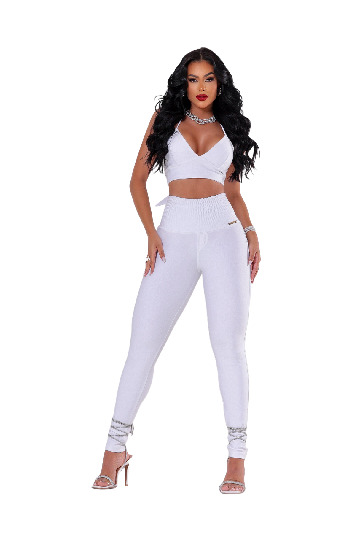 Calças de treino de compressão de cintura alta femininas Rhero 59001