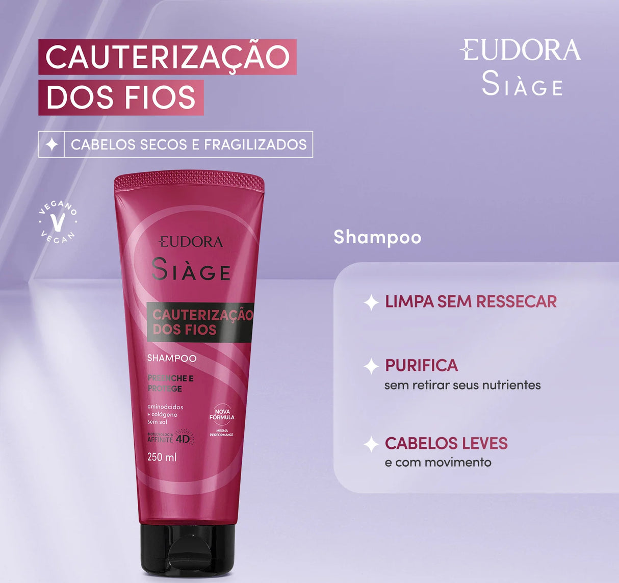 O Boticario Eudora Siage Women's Strands Cauterization Shampoo
