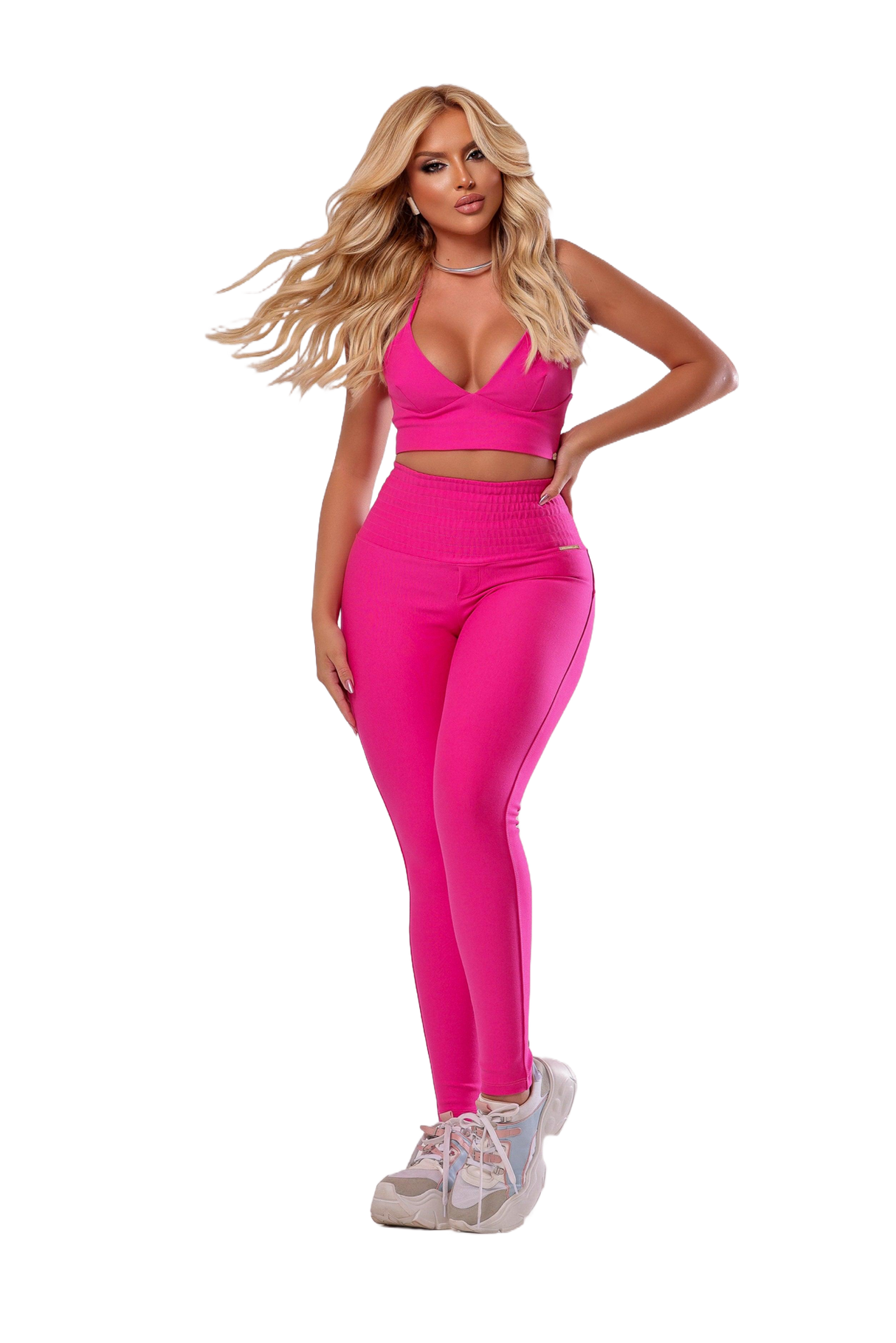 Calças de treino de compressão de cintura alta femininas Rhero 59001