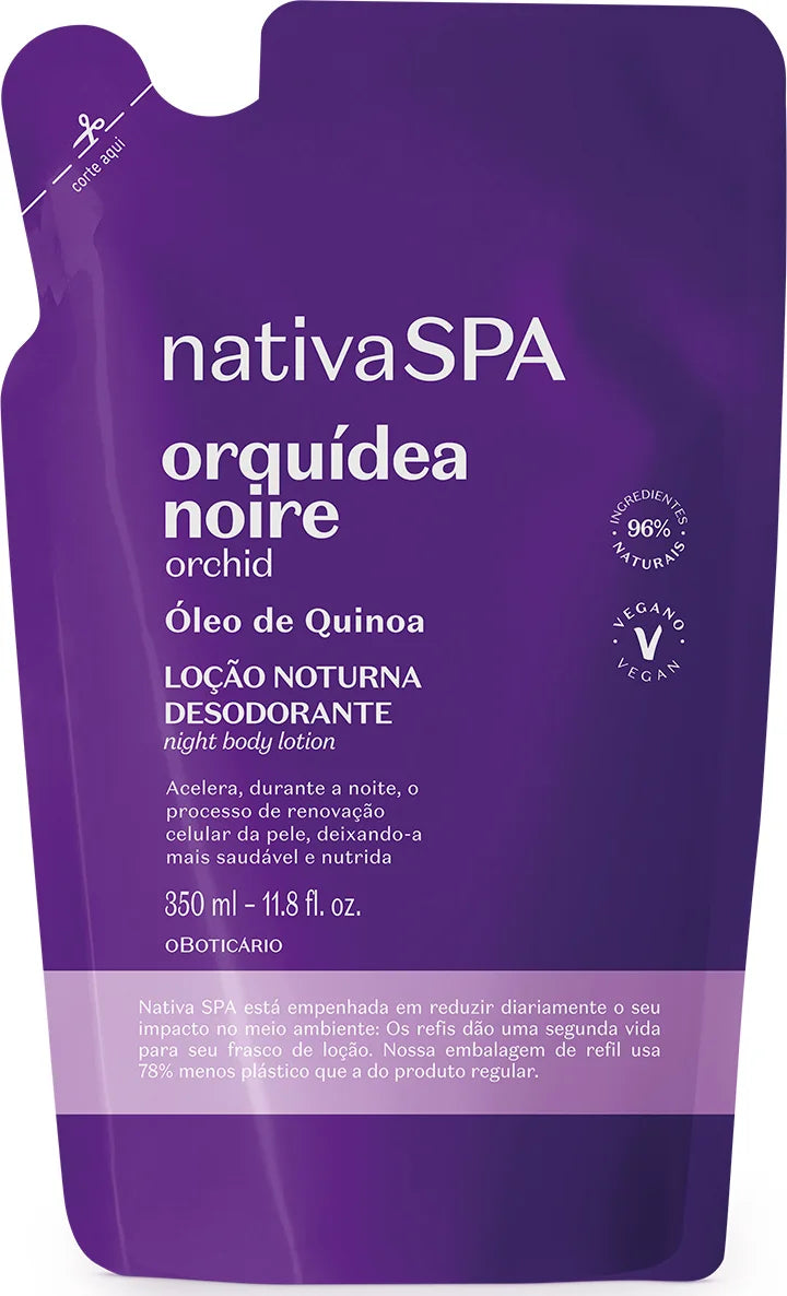 O Boticario Nativa Spa Women's Moisturizing Orchid Noir iBody Lotion Refill