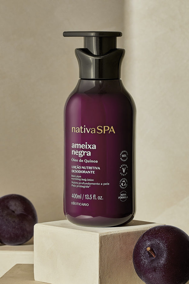Loción corporal hidratante para mujer Black Plum de O Boticario Nativa Spa