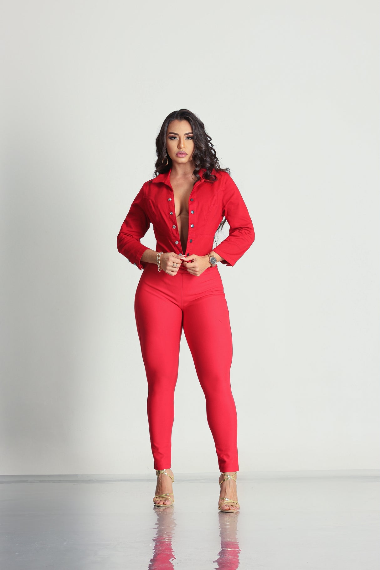 Rhero Pantalón de talle alto para mujer con realce de glúteos 11836
