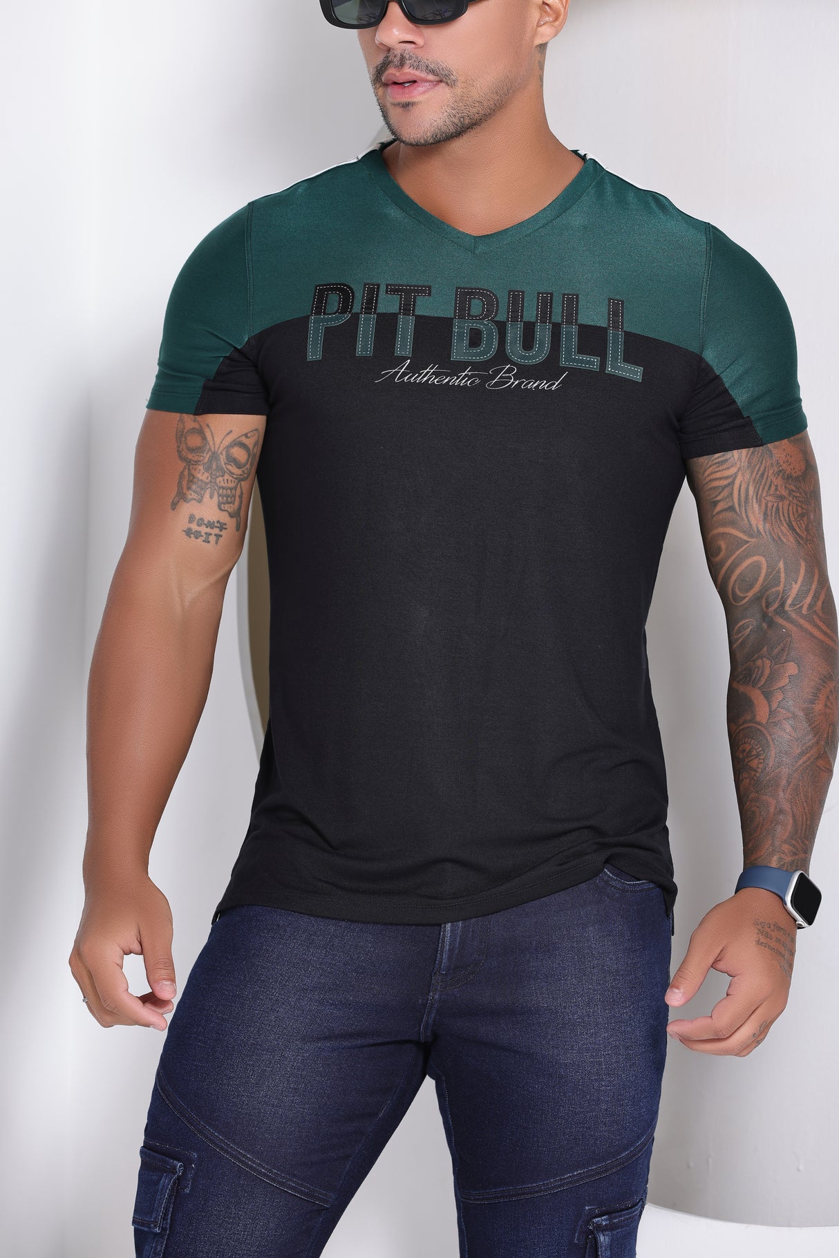 PIT BULL JEANS V NECK MEN'S T-SHIRT 81609