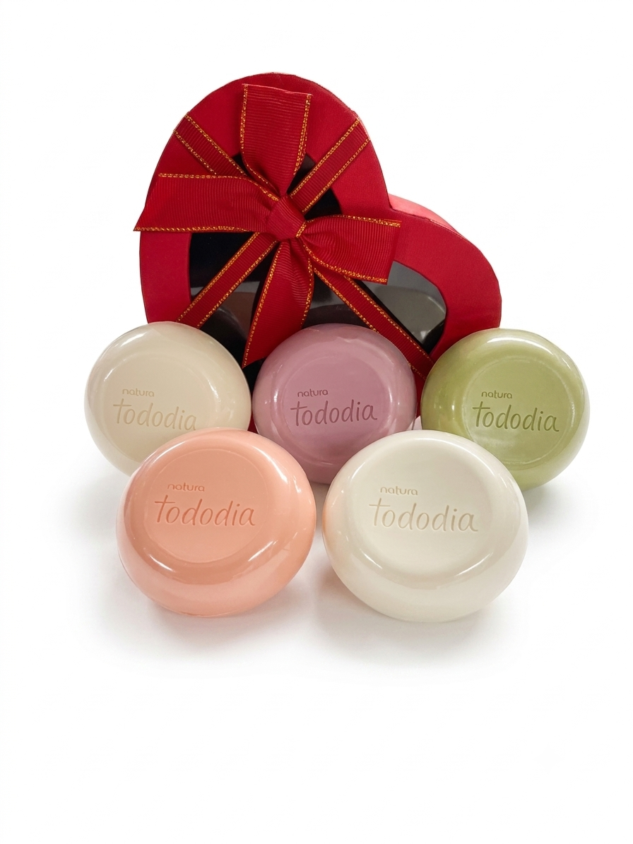 Natura Todo Dia Women's Bar Soap Heart Gift Pack