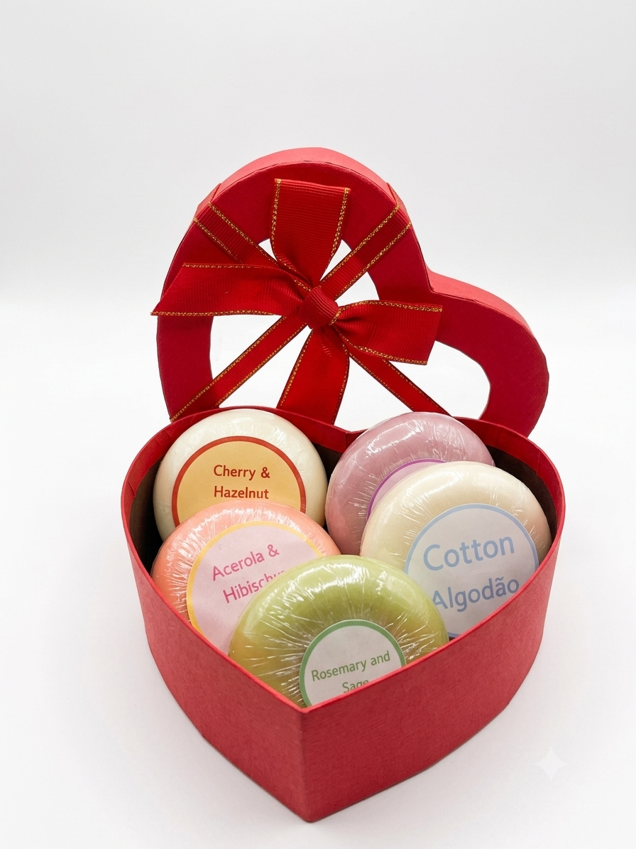 Natura Todo Dia Women's Bar Soap Heart Gift Pack