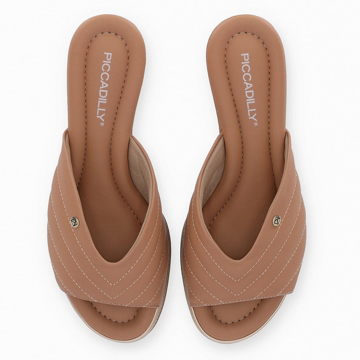 high-heeled flat beige clog