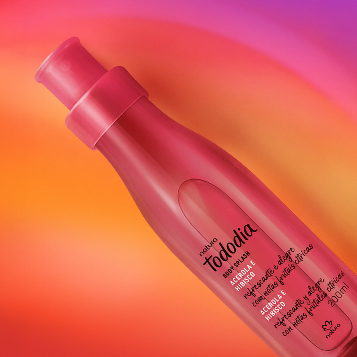 Natura Todo Dia Splash corporal de cereza e hibisco de Barbados para mujer