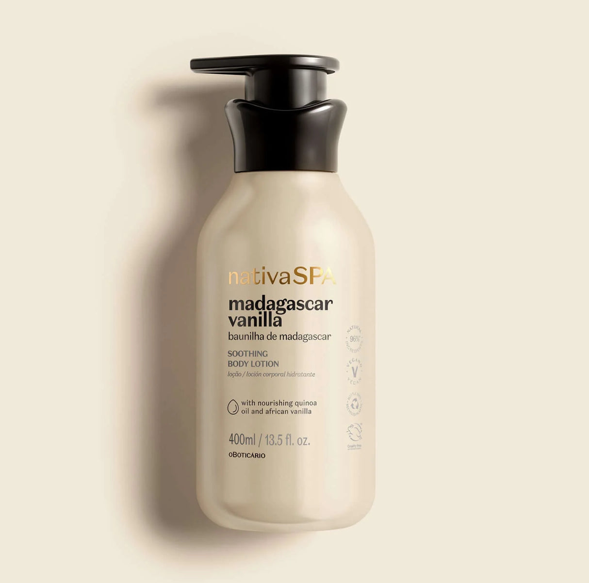 O Boticario Nativa Spa Madagascar Vanilla Women's Moisturizing Body Lotion