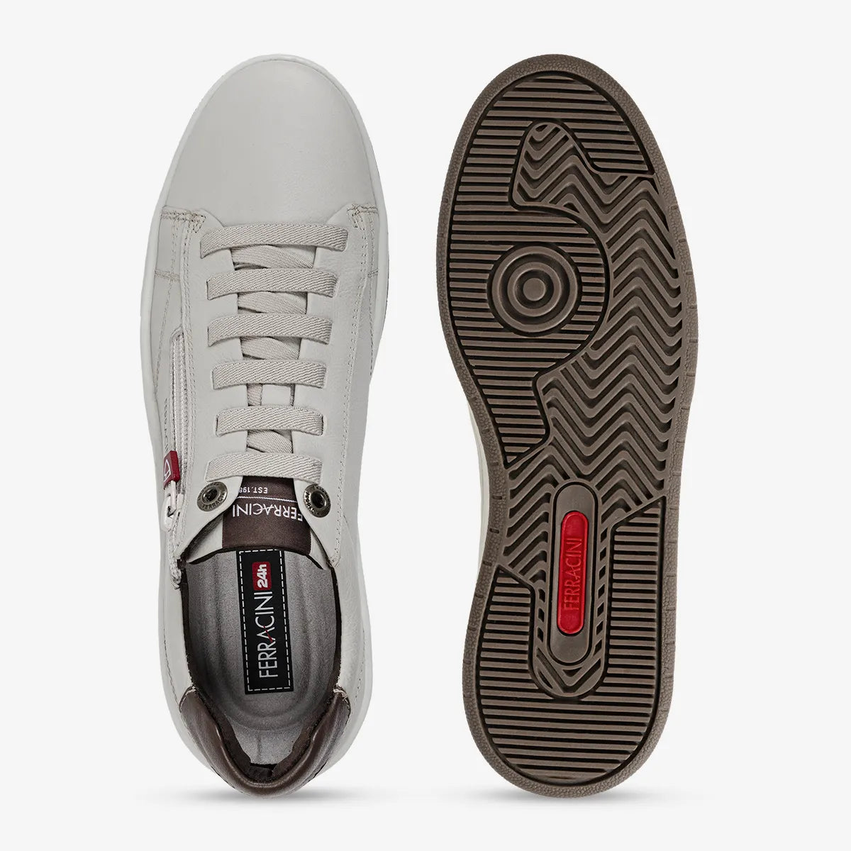 Zapatillas de piel sin cordones para hombre Ferracini Vox 8052