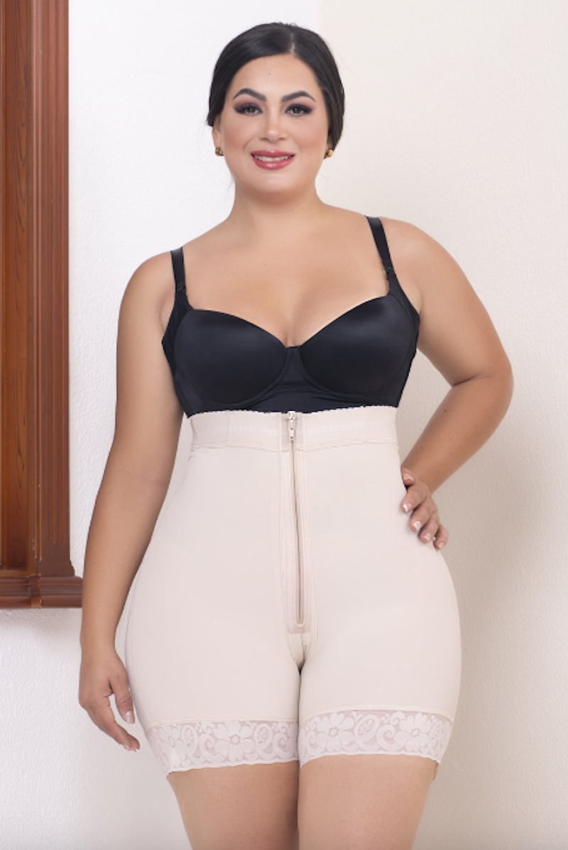 Sarali Highwaist Short S0187 Con Cremallera