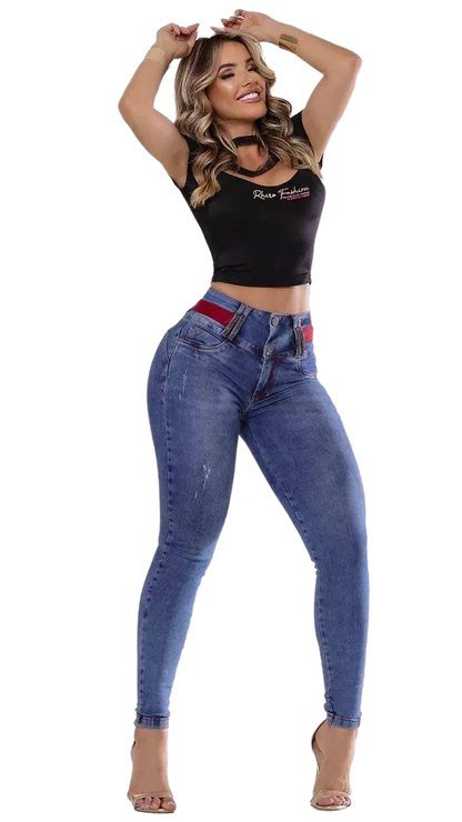 Rhero Women's High Waist Butt Lifting Skinny Jeans Pants 56787