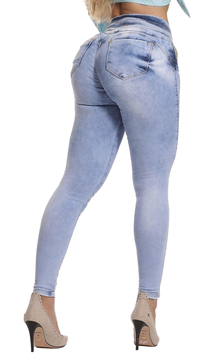 PANTALÓN VAQUERO MUJER CINTURA ALTA RHERO 56708