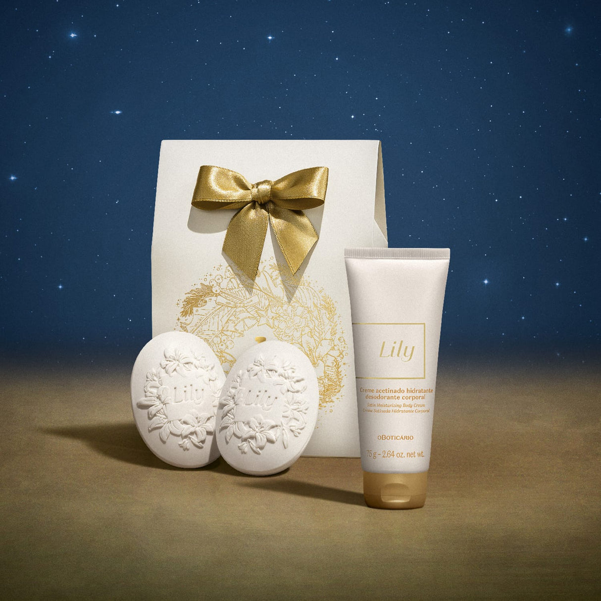 O Boticario Women's Lily Moisturizing and Soaps Gift Pack