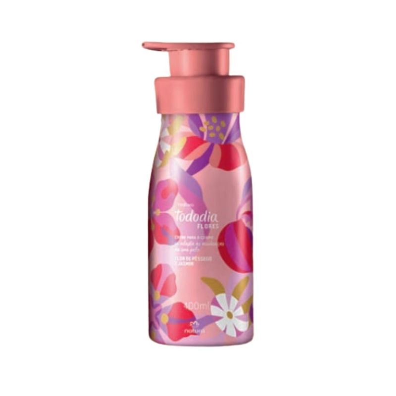 Loción corporal hidratante para mujer Natura Todo Dia con flor de durazno y jazmín