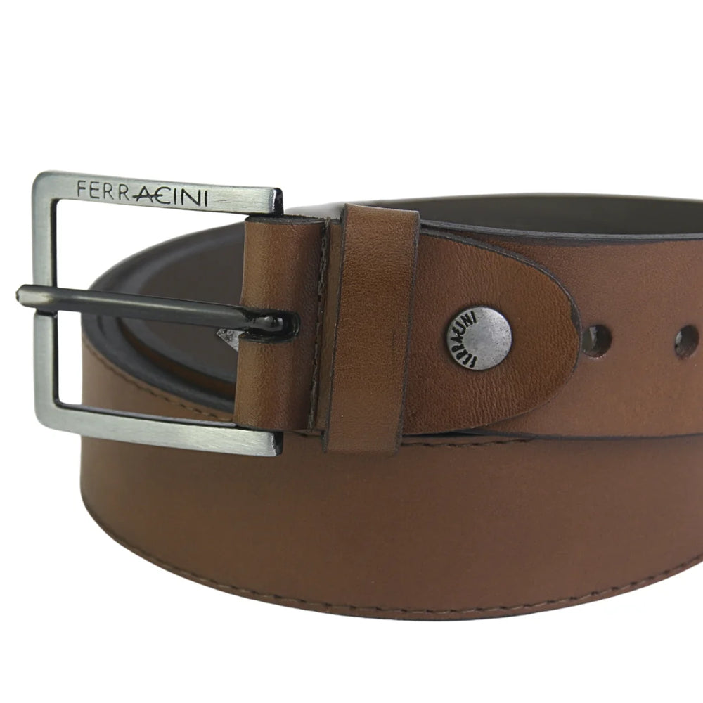 Ferracini Cinturón de piel ajustable para hombre FC265