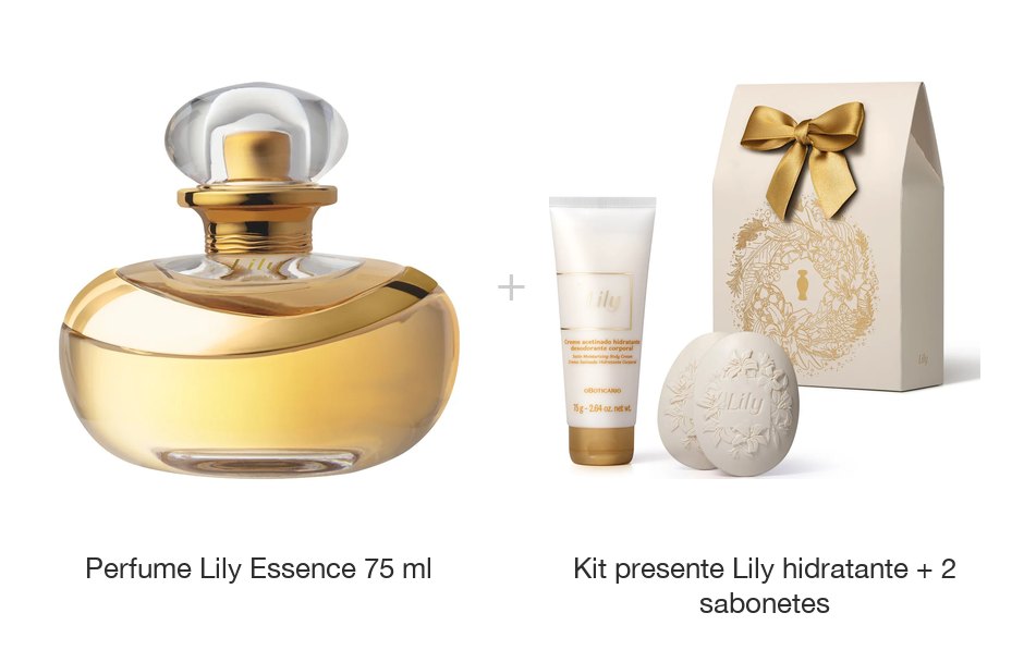 Lily Essence perfume with Lily moisturizing cream and decorated soaps gift set