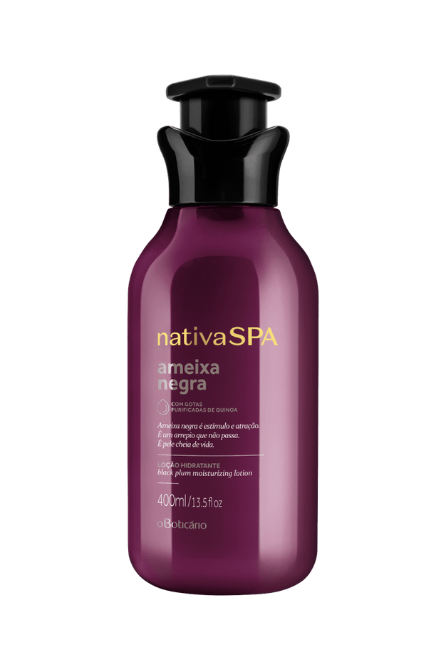 Loción corporal hidratante para mujer Black Plum de O Boticario Nativa Spa