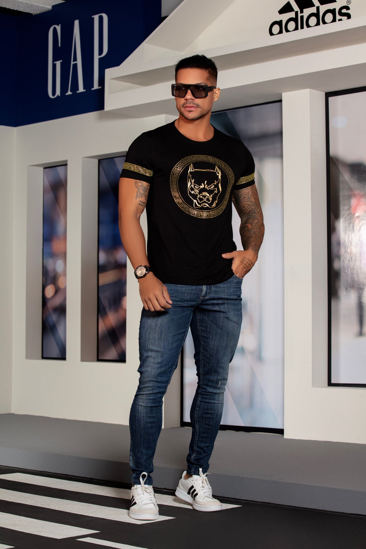 Camiseta Hombre Pit Bull Jeans 79440