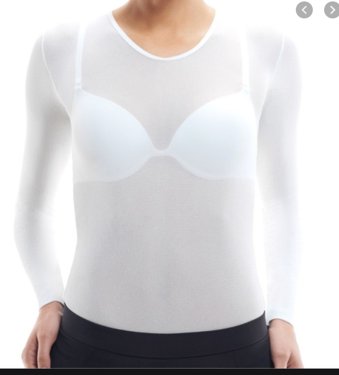 Lupo Loba Women's Long Sleeve Second Skin Sheer Top With Microfiber 845
