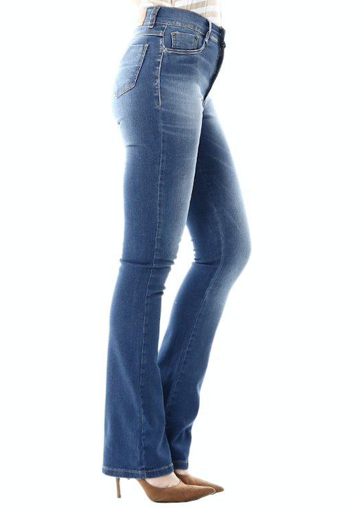 Sawary Pantalones vaqueros acampanados de cintura alta para mujer 255631