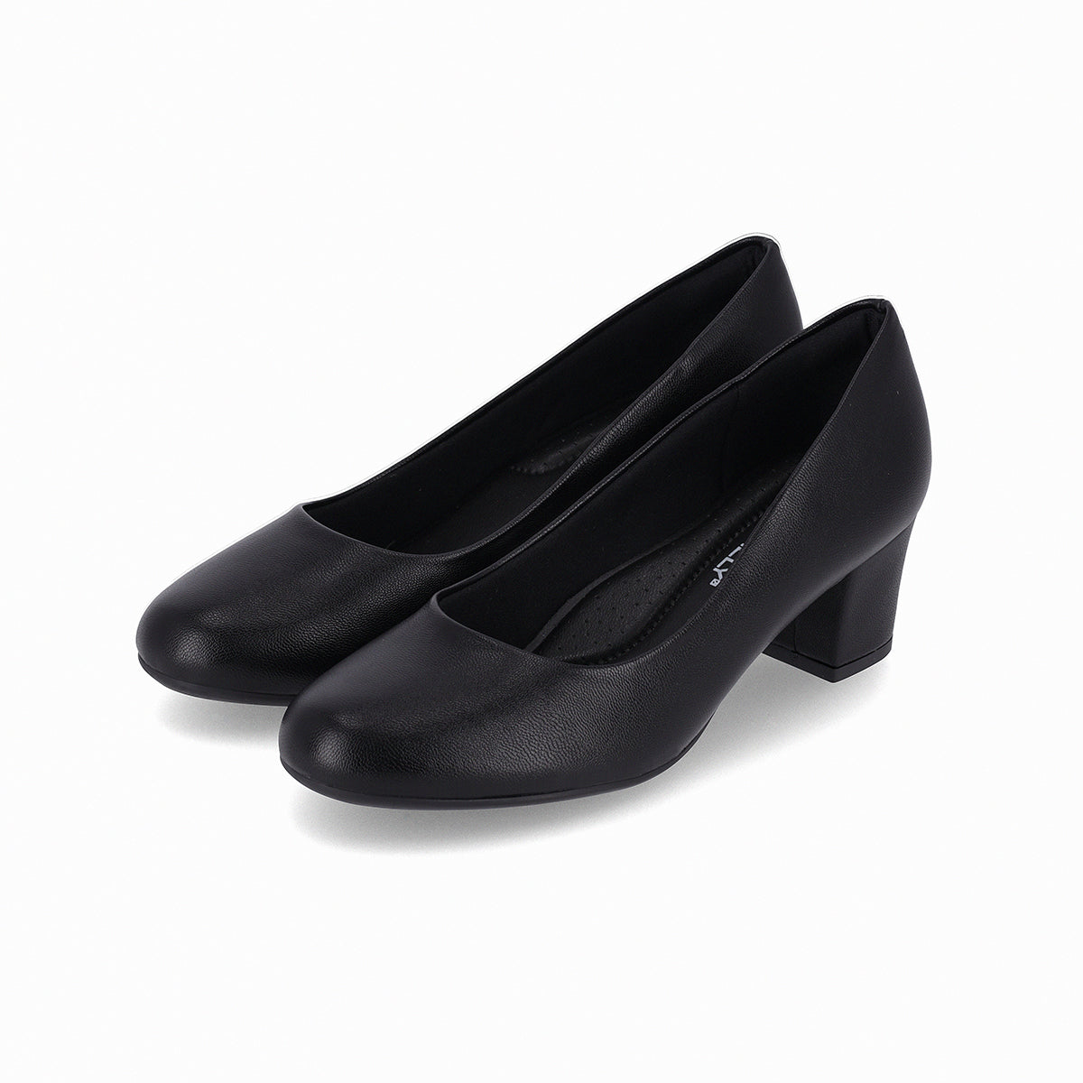 Piccadilly padded high heeld in black