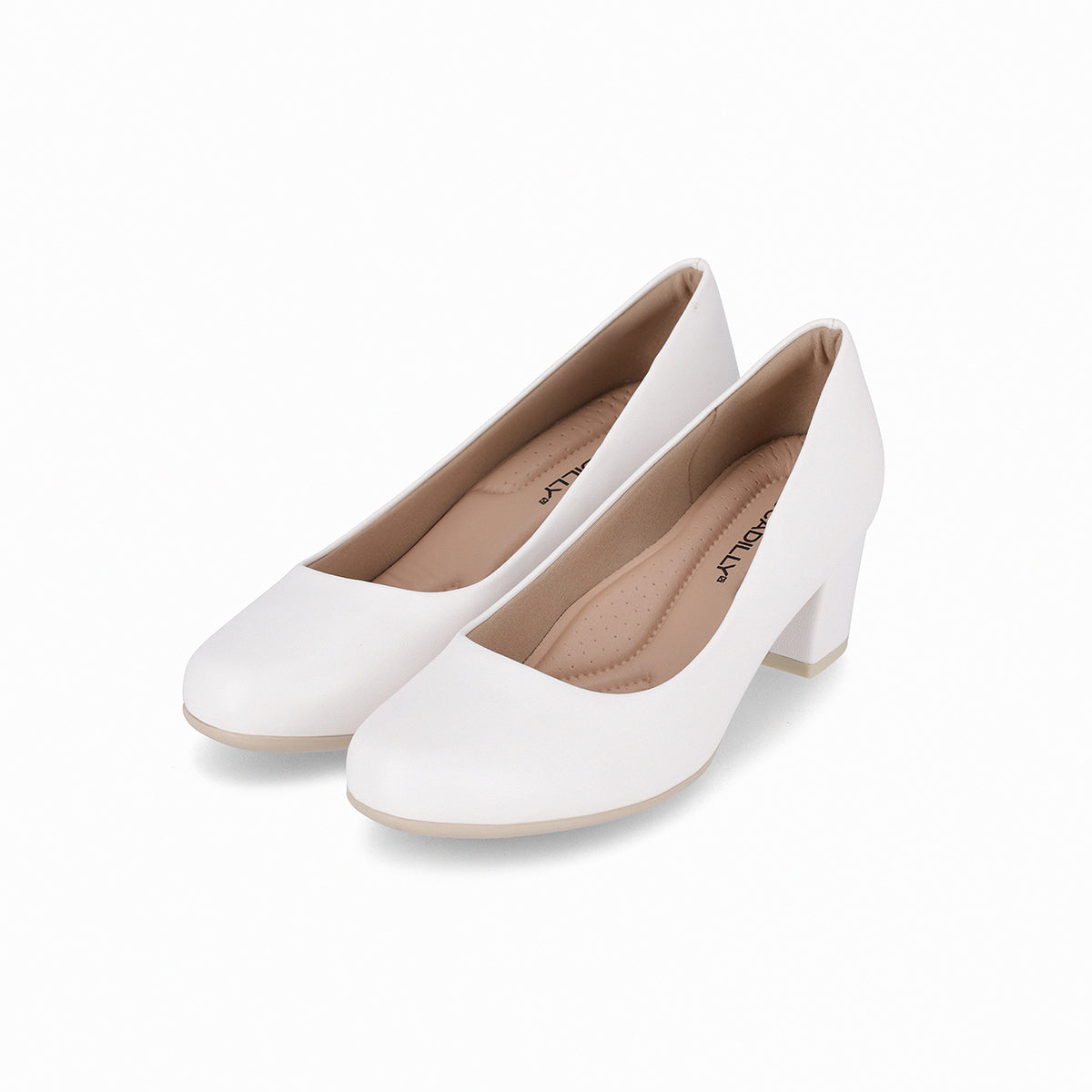 Piccadilly padded high heels in white
