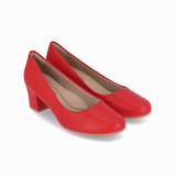 Piccadilly padded high heels in red 
