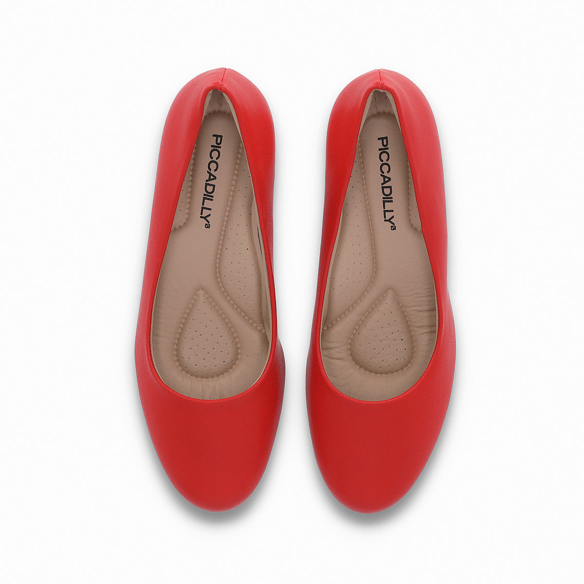 Piccadilly padded high heels in red 