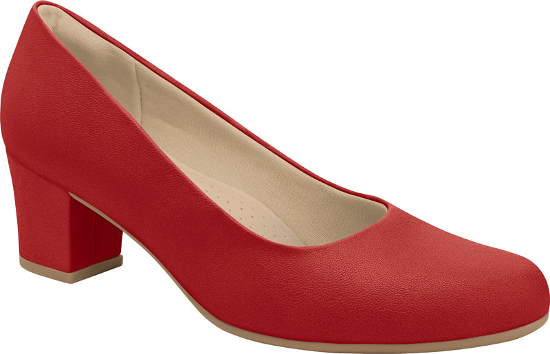 Piccadilly padded high heels in red 