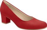 Piccadilly padded high heels in red 